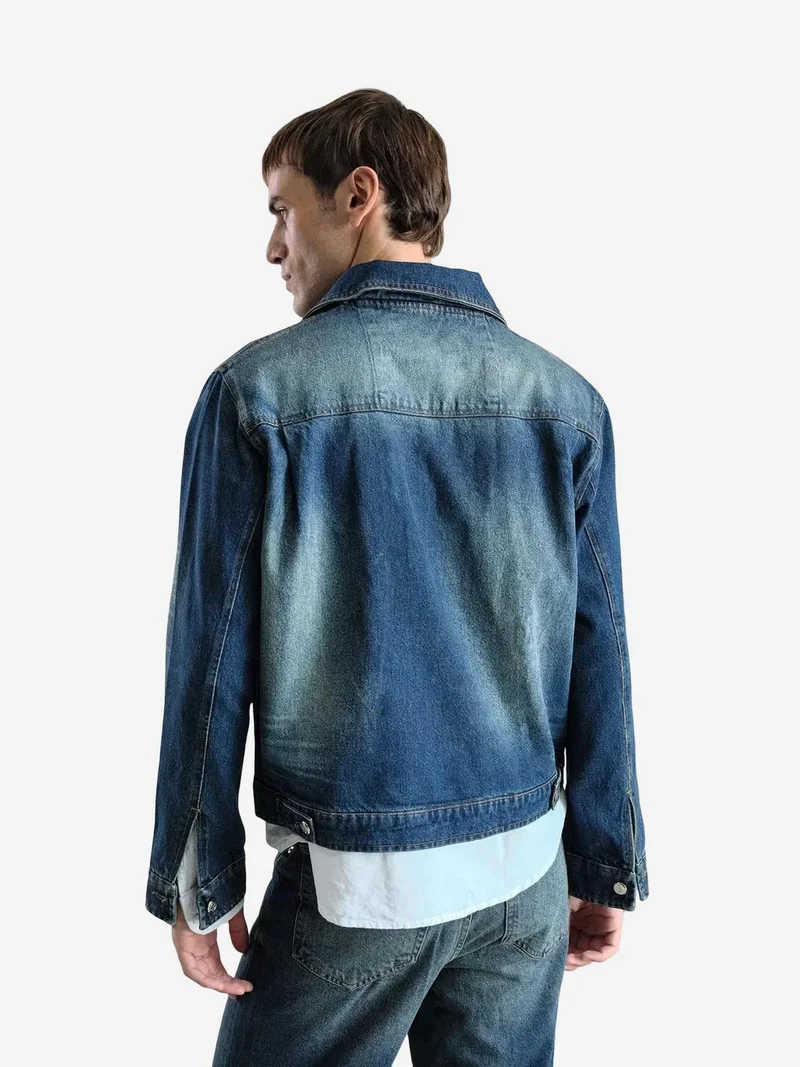 جيستو GIESTO Denim Buttoned Jacket with Pocket